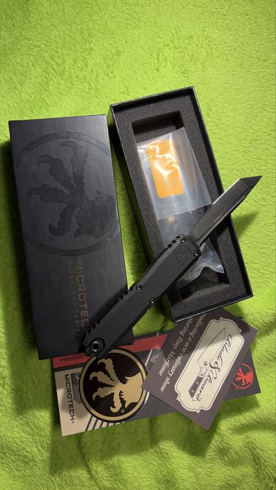 Microtech Ultratech ZBP Gen III Shadow T/E OTF Knife Black Al (3.5" DLC)