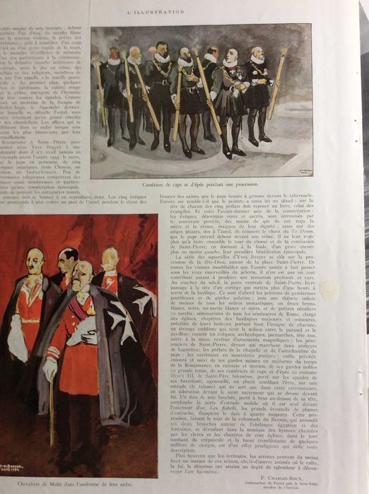 Traditions romaines et cérémonies Pontificales. Par Charles-Roux, 1935