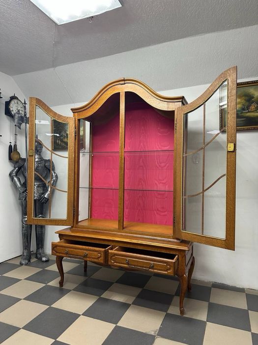 Вітрина дубова у стилі Людивика витрина дерево 3992