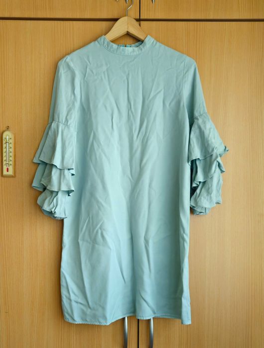 Sukienka miętowo-turkusowa oversize Zara rozm. XS