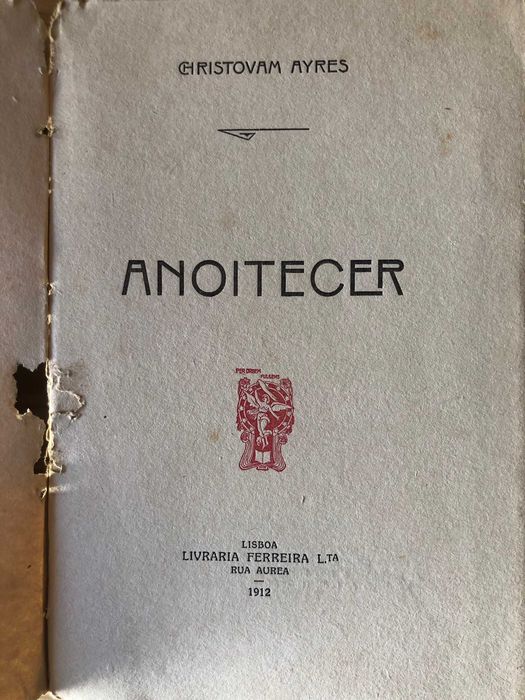 Anoitecer - Christovam Ayres - Dedic: director de Alucta