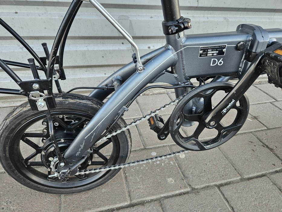 Складний електровелосипед Zhengbu D6, сірий, 14"