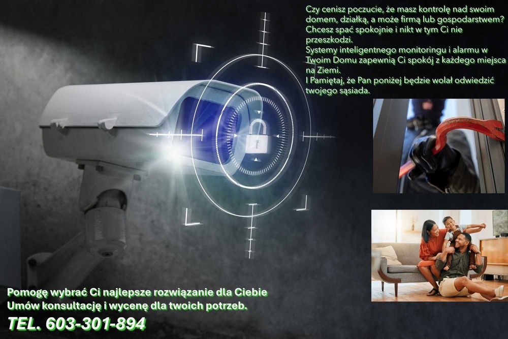 Monitoring Alarmy Domofon Telewizja Inteligentny Smart Dom Instalacje