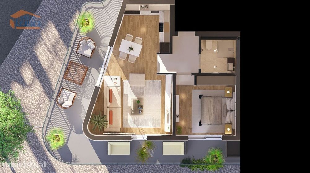 Armação de Pera T1 Novo 38 m2 varanda garagem e piscina na cobertura