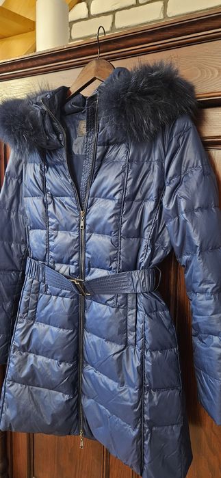 Kurtka granatowa pikowana z kapturem LeeCouper rozmiar 38