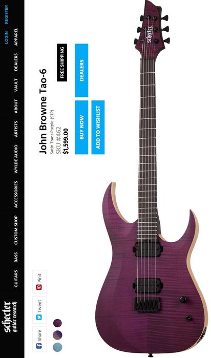 Электрогитара Schecter John Browne Tao-6 (Made in Korea)