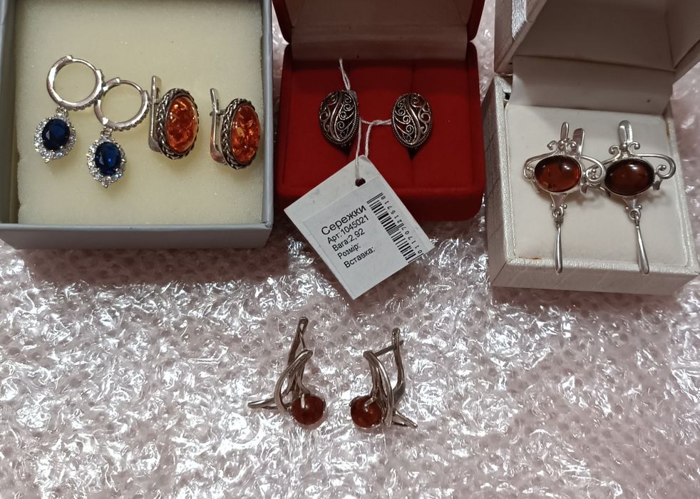 Серьги серебряные