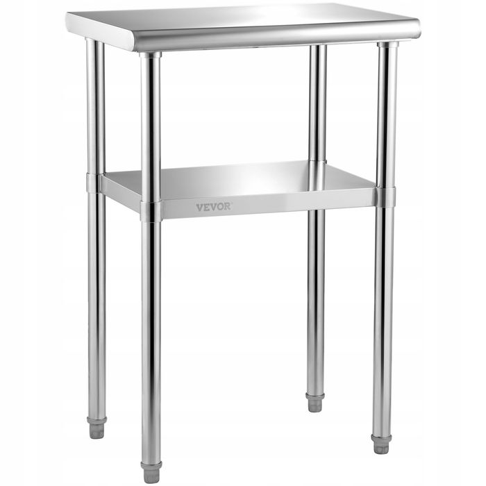 VEVOR komercyjny stół ze stali nierdzewnej 61X45 7X91 4 cm solidny