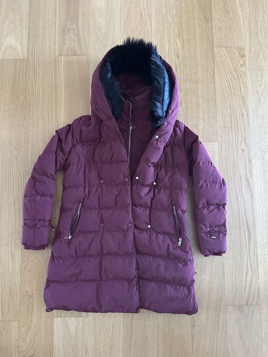 Bordowa Kurtka Parka XL