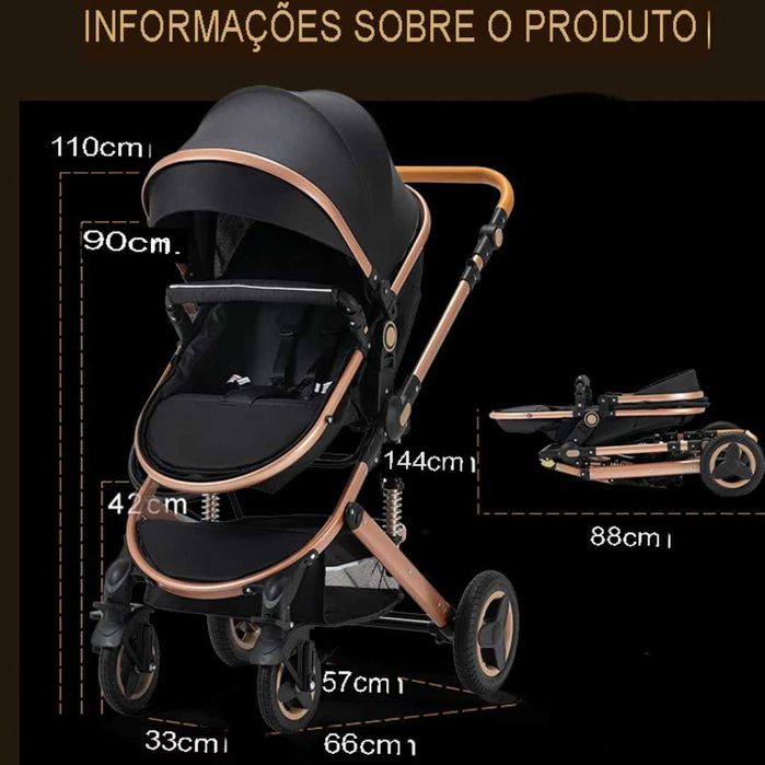 Carrinho de bebê 3 em 1