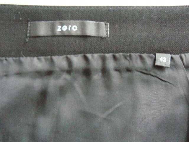 ZERO angielska spódnica ołówkowa czarna 48 92 cm pas łączone materiały