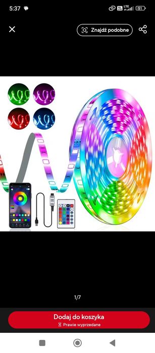 Taśma RGB 30 metrów pilot. Mam 2 sztuki.