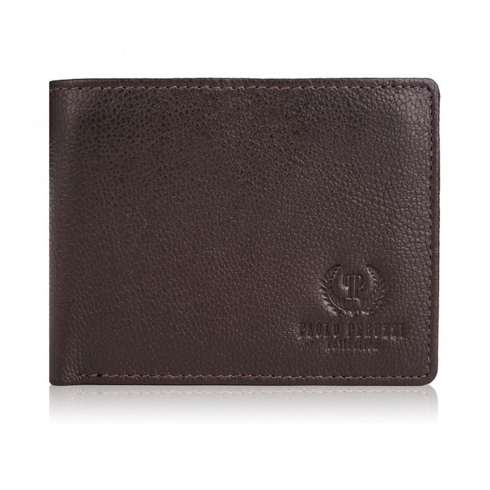 brązowy portfel męski ze skóry naturalnej paolo peruzzi t-76-br