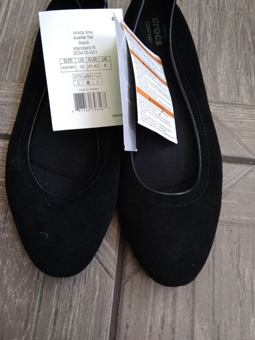 Crocs lina suede flat балетки 10