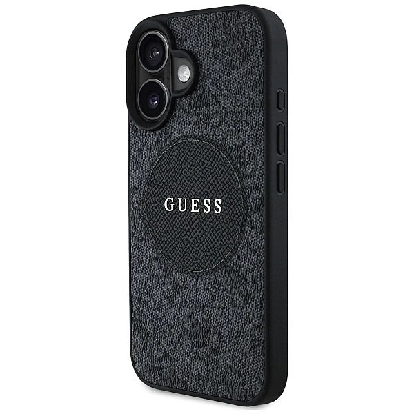Etui Guess 4G Circle Classic Logo MagSafe na iPhone 16 - czarne