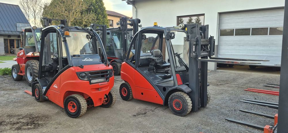 Wózek Widłowy Linde H25T - Gaz - Triplex 4.70 m - wolny skok -  4 sekcje - Stan BDB