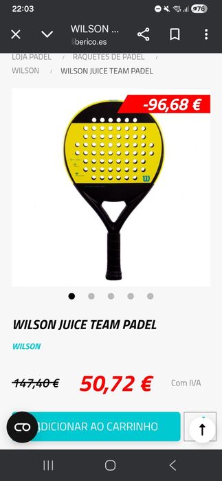 Raquete de Padel Wilson Juice Team