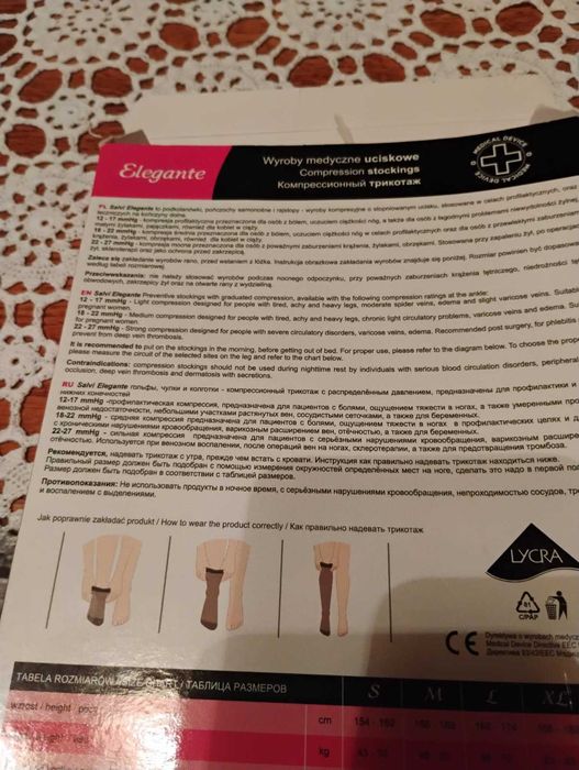 Podkolanówki uciskowe Salvi compression, 1 stopień ucisku, Rozm. XXL