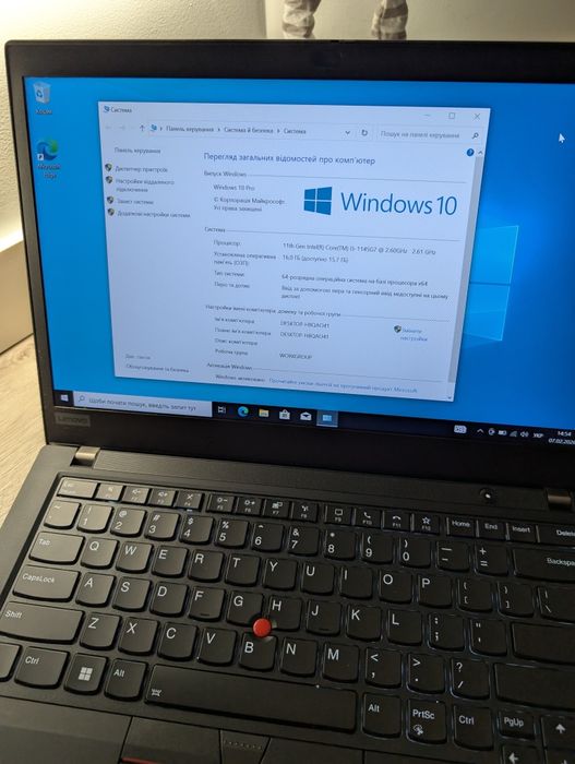 Ноутбук Lenovo Thinkpad T14 gen 2 i5-1145g7 iris XE 16/256gb 14 циклів