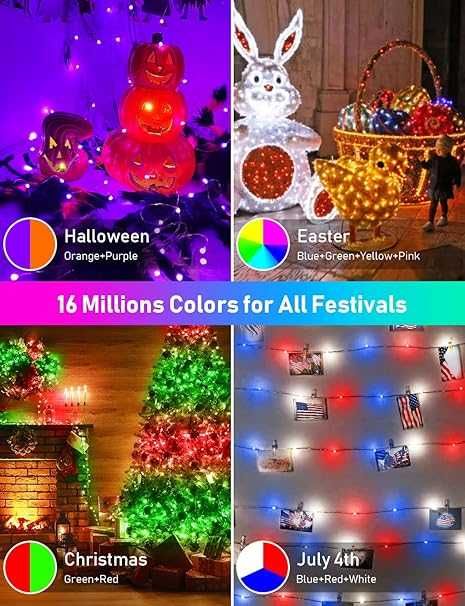 Inteligentne lampki z Pilotem LED Popotan WiFi 20m, RGB, Aplikacja