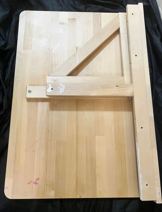 Rozkładany drewniany stolik IKEA 80 x 58