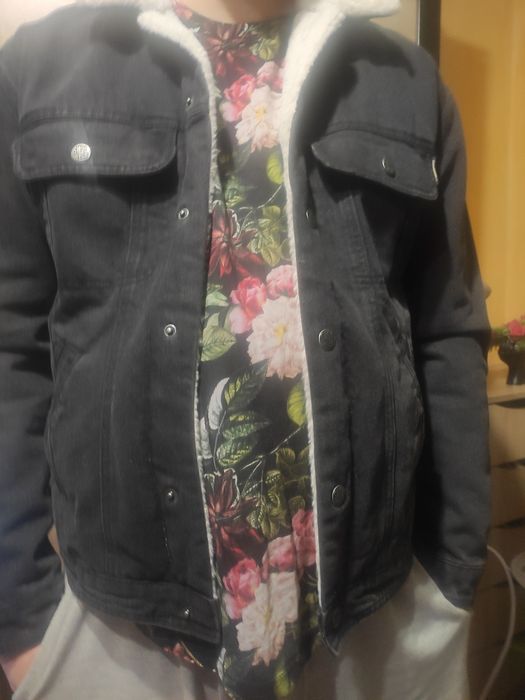 Куртка джинсова утеплена sinsay, чоловіча зимова куртка