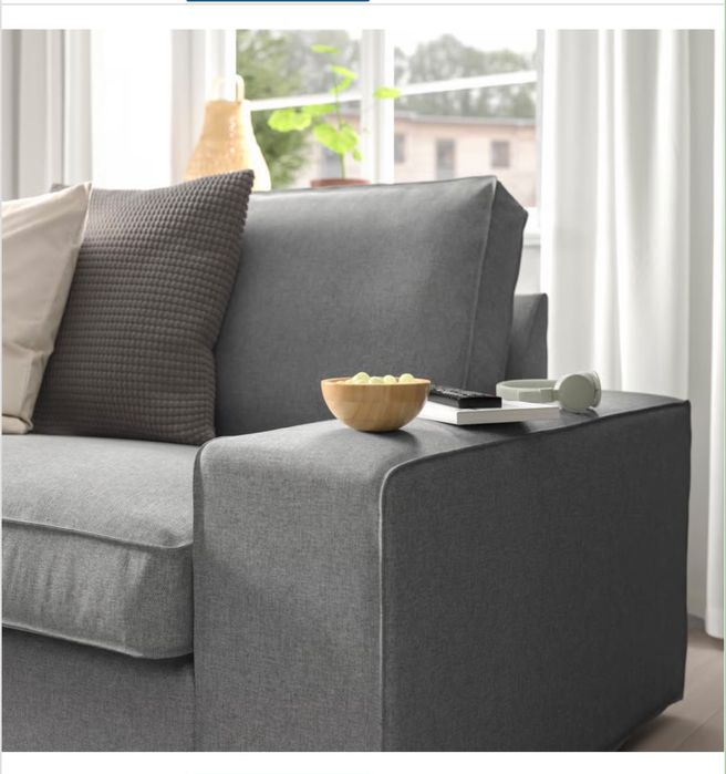 sofá cizento ikea