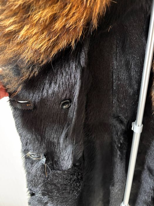 Шкіряна дублянка Stella Rossa з натуральним хутром писця демісезонна