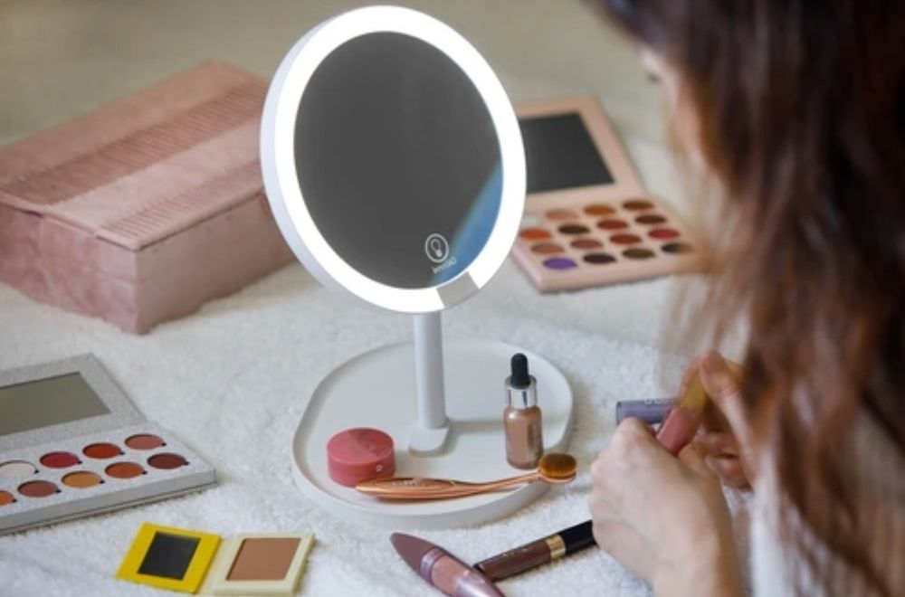 Lusterko kosmetyczne z podświetleniem bateria USB-C LED GIO-765