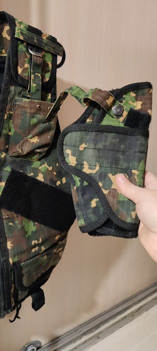 Разгрузка плитконоска жилет тактический с кобурой универсальный размер