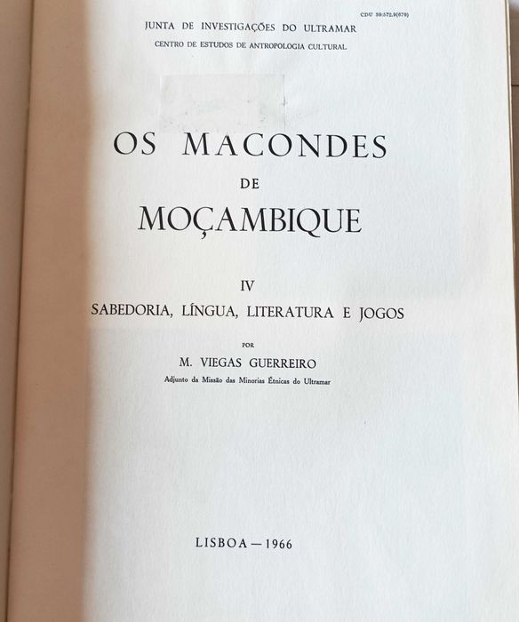 The Macondes of Mozambique, Vols. I and IV, First Editions64551779312001121