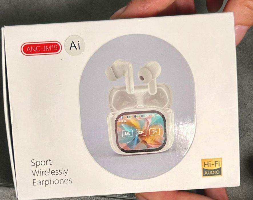 Auriculares bluetooth com ecrã LCD com sistema IA  e tradutor
