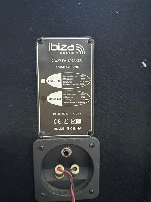 Colunas de som ibiza sound