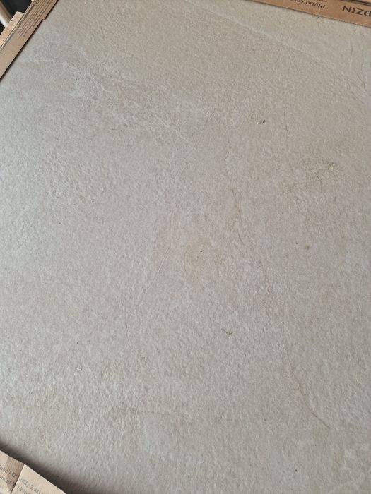 Płytki, gres 120x120 Tubądzin  Grand Cave Ivory + Equipe Lanse Navy.