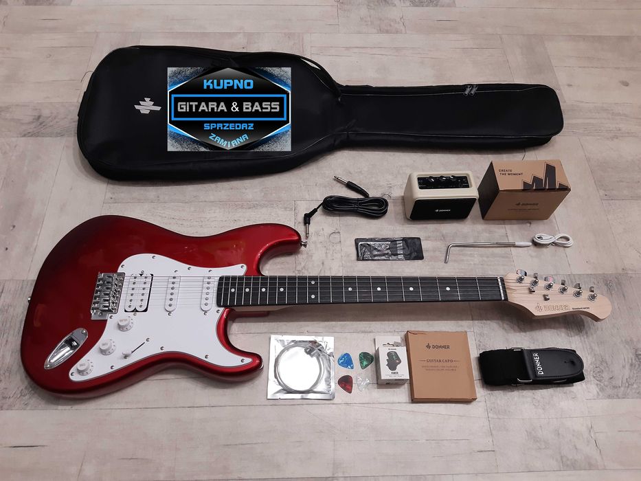 Gitara Elektryczna i Wzmacniacz -zestaw gotowy do gry- wysyłka Gratis