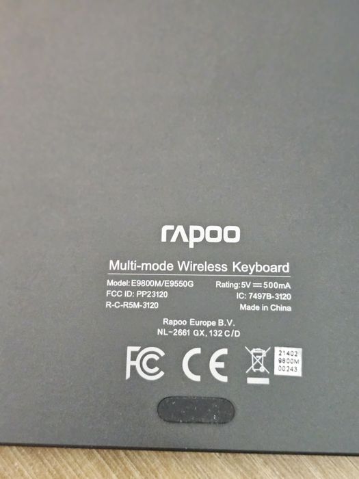 Продам клавиатура+мышь RAPOO-9800M Wireless dark grey