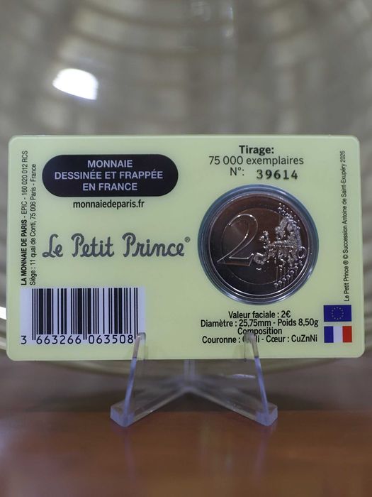 França Moeda 2 € Bimetálica - 2026 - O Pequeno Príncipe