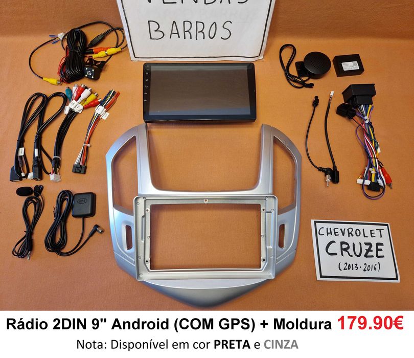 Rádio 2DIN Chevrolet CRUZE (2009 até 2015) • Android GPS 4+32GB