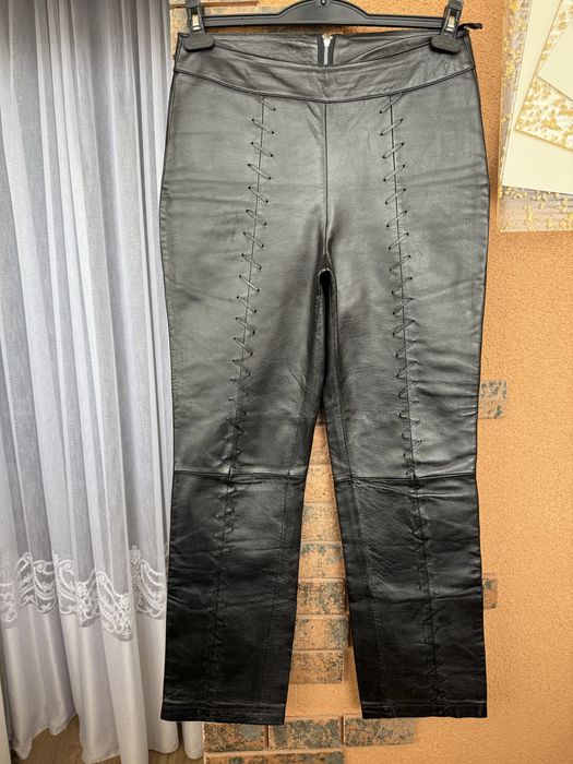 Брюки, джинсы кожа с утеплением