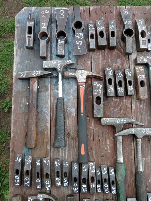 Zestaw starych kolekcjonerskich zabytkowych młotków z czasów PRL  całość 38.3 kg CZYTAĆ OPIS