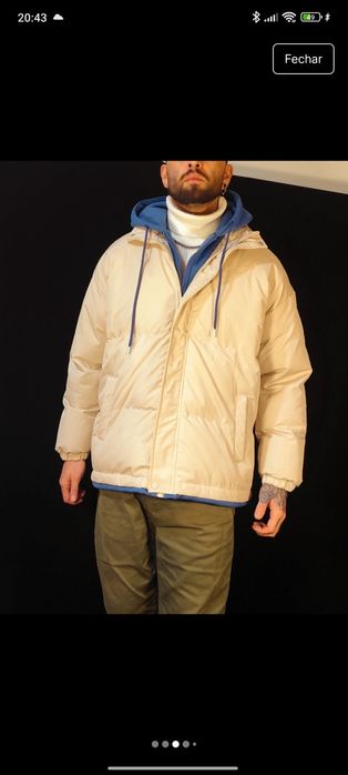 Blusão Homem Acolchoado com capuz Novo