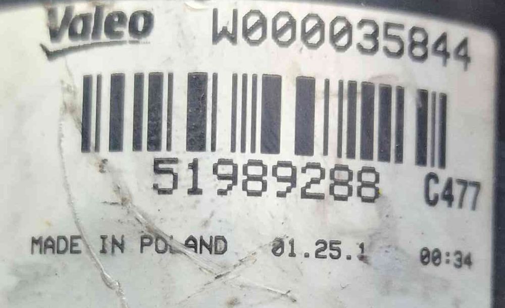 Motor Limpa Vidros Frente 51989288 - FIAT 500L