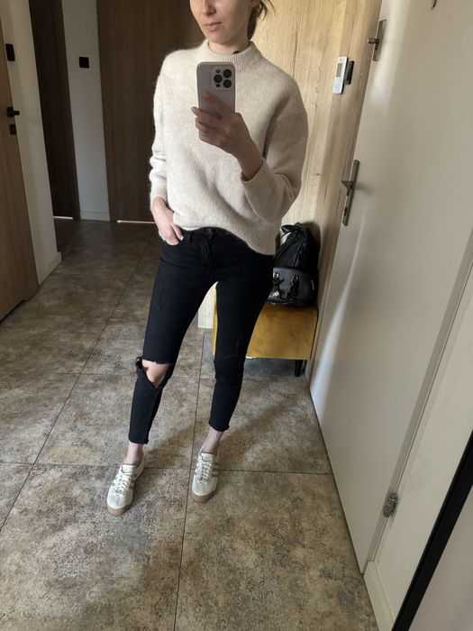 Spodnie jeansowe rurki skinny Bershka 36