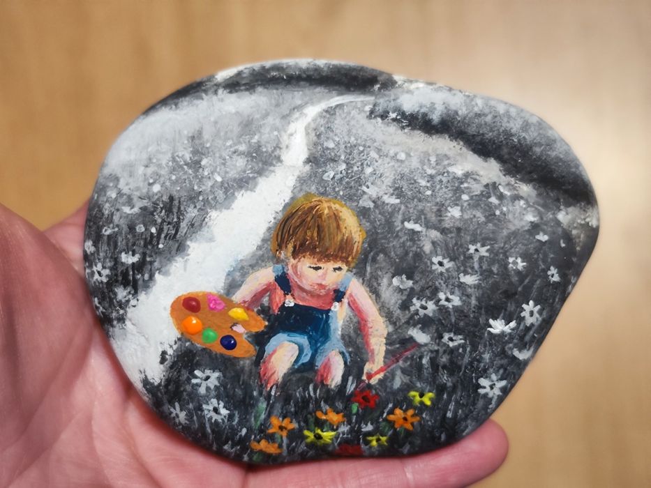 Kamień malowany prezent pamiątka