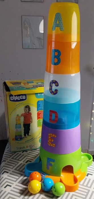 Torre colorida brinquedo educativo