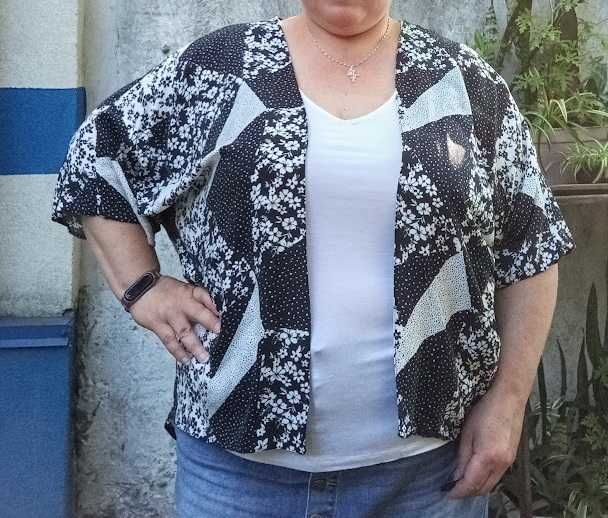 Женская летний комплект (майка + блузон) штапель