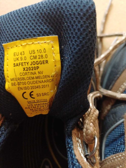Sapatos de Segurança Safety Jogger S3 SRC – Tamanho 43 – Quase Novos