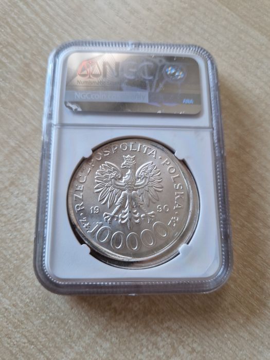 1990r. 100000zł błąd wybicia ngc ms64