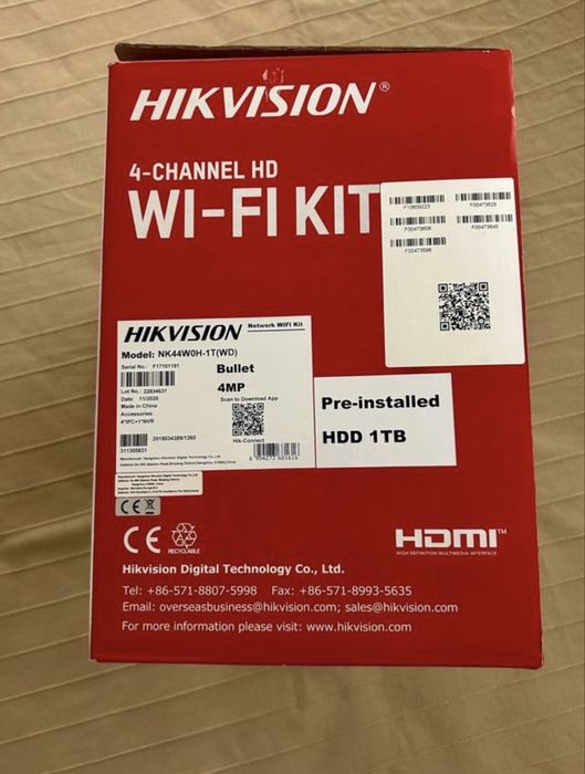 Kit 4 camaras de segurança  HIKVision