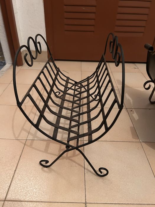 Conjunto de lareira de ferro forjado